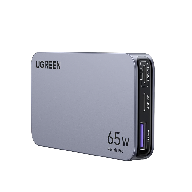 Cargador Ultra Slim 65W Nexode Pro Diseño de Pared Plano 3 Puertos de Carga Rápida 2 USB-C 1 USB-A Tecnología GaNInfinity PD3.1 de 65W / QC4.0 - SILYMX