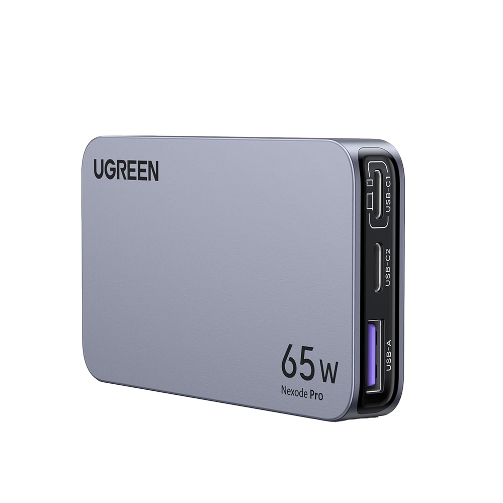 Cargador Ultra Slim 65W Nexode Pro Diseño de Pared Plano 3 Puertos de Carga Rápida 2 USB-C 1 USB-A Tecnología GaNInfinity PD3.1 de 65W / QC4.0 - SILYMX