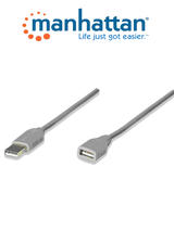 Cable de Extensión USB MANHATTAN 165211 · USB-A Macho a Hembra · 1.8 m · 12 Mbps - Imagen 1