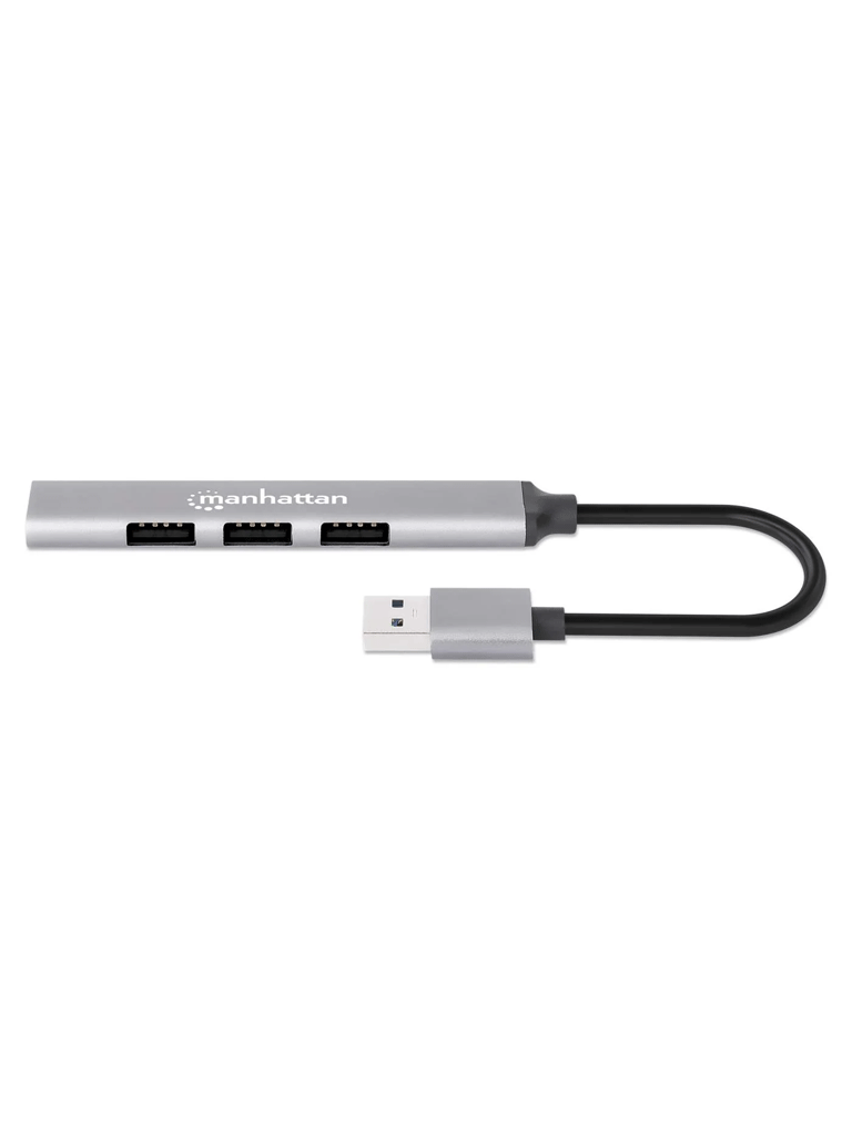 Hub USB MANHATTAN 168427 · 4 Puertos USB-A · 1 USB 3.0 + 3 USB 2.0 · Aluminio 168427 - SILYMX