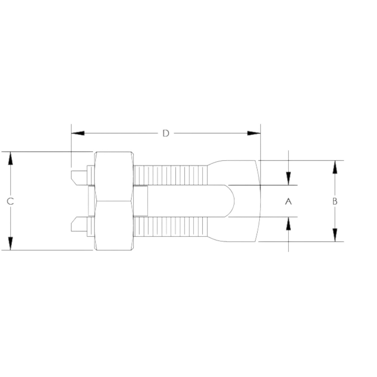 Conector Mecánico de Puesta a Tierra de Cobre Para Cables de Calibre 4 a 1/0 AWG SBC1/0-L - SILYMX