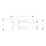 Conector Mecánico de Puesta a Tierra de Cobre Para Cables de Calibre 8 a 4 AWG SBC3-C - SILYMX