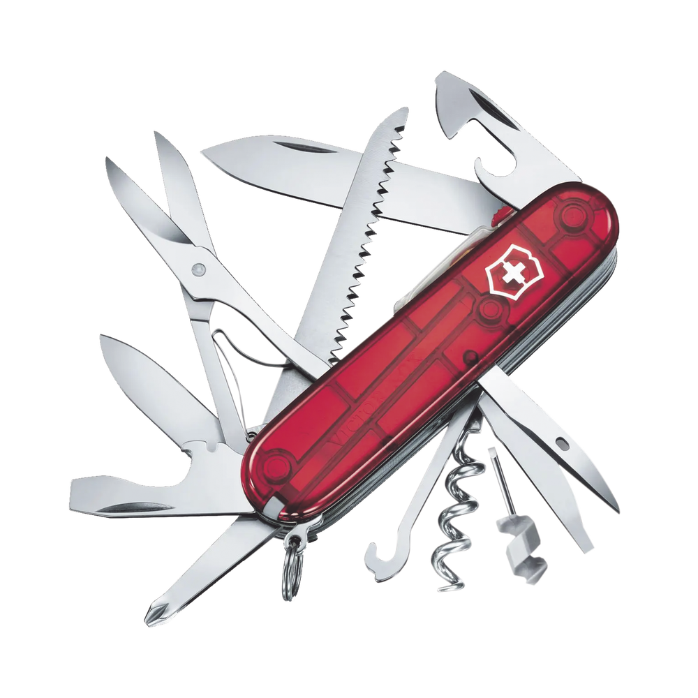 Navaja Victorinox de Bolsillo Mediana Huntsman Lite de 21 Funciones con Luz LED 17915T - SILYMX