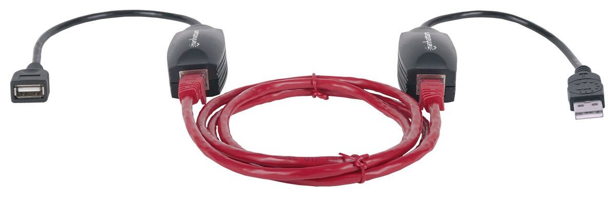 Accesorios para Computadora y SmartphonesMANHATTAN179300Extensor USB 1.1 hasta 60m (197ft) por Cable UTP RJ45 Manhattan 179300 - SILYMX