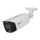 Cámara IP bullet de 5 MP WizSense Lente varifocal TIOC 2.01 Disuasión activa Iluminador dual inteligente IR 50 m Luz cálida 40 m  SMD 4.0  Audio bidireccional  E&S de alarma y audio PoE IP67 DH-IPC-HFW3549T1-ZAS-PV - SILYMX