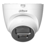 Cámara Domo IP de 5 Megapixeles 30 Metros de Iluminador Dual Inteligente Disuasión activa Lente 2.8mm SMD Plus Protección perimetral Micrófono y Bocina integrados Audio dos Vías IP67 Ranura MicroSD DH-IPC-HDW2549T-S-PV - SILYMX