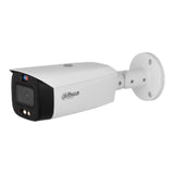 Cámara IP Bullet de 4 MP WizSense Lente Varifocal TIOC 2.01 disuasión activa de luz dual inteligente IR 50 m Luz cálida 40 m SMD 4.0 Disuasión Activa Audio bidireccional PoE IP67 E&S de Alarma DH-IPC-HFW3449T1-ZAS-PV - SILYMX