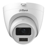 Cámara Domo de 5 Megapixeles Iluminación Dual Inteligente + FullColor Lente de 2.8 mm 106 Grados de Apertura 20 Metros de IR y Luz Visible Micrófono Integrado IP67 Soporta: CVI/CVBS/AHD/TVI/ DH-HAC-HDW1500CLQN-IL-A - SILYMX