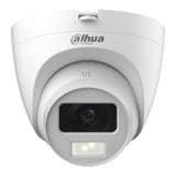 Cámara Domo de 5 Megapixeles Iluminación Dual Inteligente + FullColor Lente de 2.8 mm 106 Grados de Apertura 20 Metros de IR y Luz Visible Micrófono Integrado IP67 Soporta: CVI/CVBS/AHD/TVI/ DH-HAC-HDW1500CLQN-IL-A - SILYMX