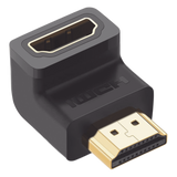 Adaptador HDMI 90° Hacia Abajo Macho a Hembra HDMI 2.0 4K@60Hz Chapado en Oro UGREEN 20109 - Imagen 1