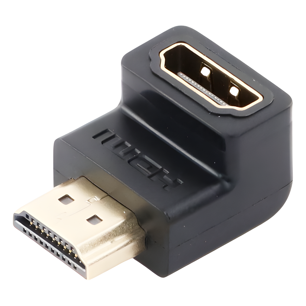 Adaptador HDMI 90° Hacia Abajo Macho a Hembra HDMI 2.0 4K@60Hz Chapado en Oro UGREEN 20109 - Imagen 2
