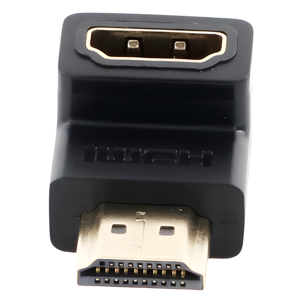 Adaptador HDMI 90° Hacia Abajo Macho a Hembra HDMI 2.0 4K@60Hz Chapado en Oro UGREEN 20109 - Imagen 4