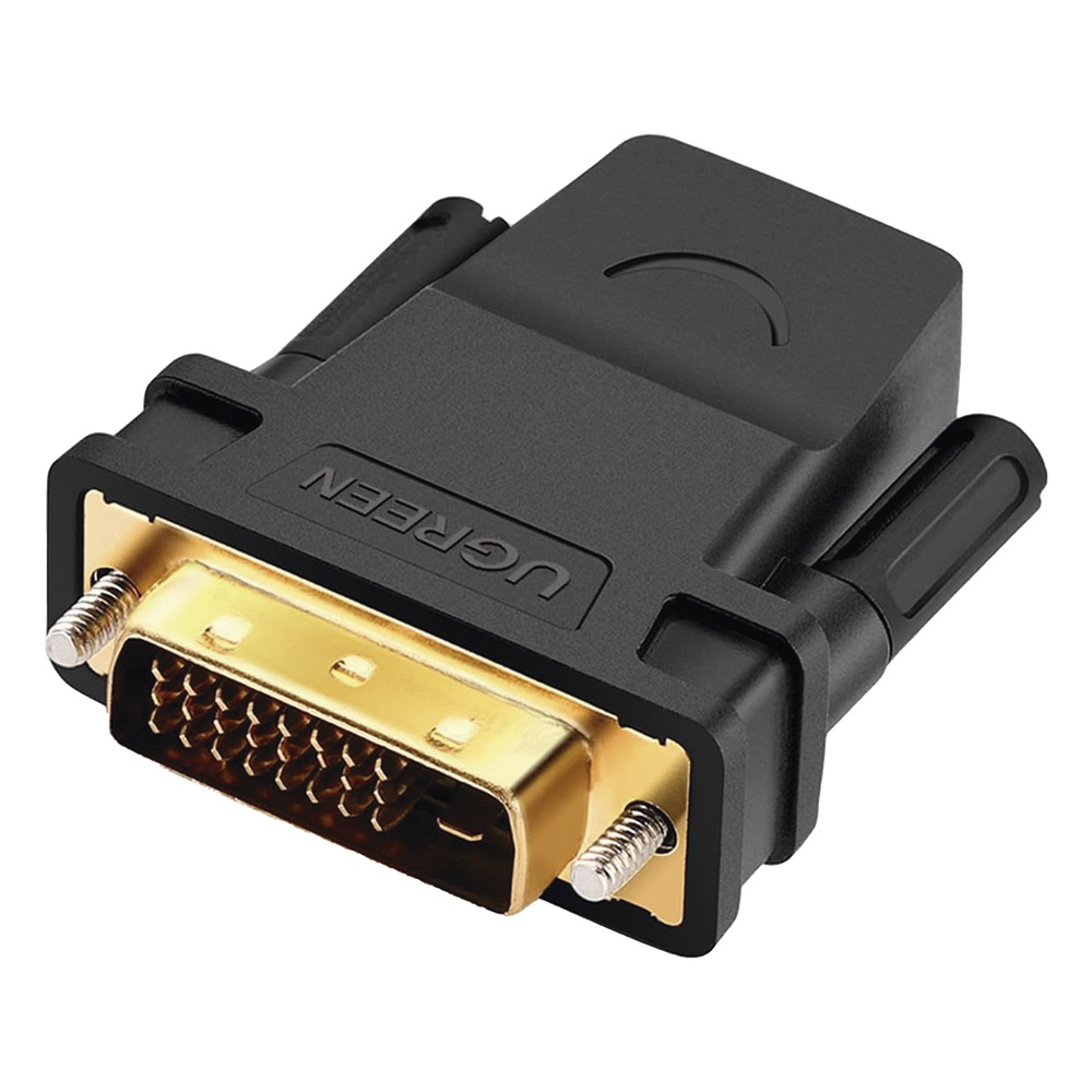 Adaptador DVI 24+1 Macho a HDMI Hembra 1080p 60Hz 3.28 pies (1m) Conectores Chapados en Oro UGREEN 20124 - Imagen 1