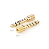 Adaptador Convertidor de Audio 3.5mm Hembra a 6.5mm Macho Plug & Play Superficie de Rosca Antideslizante Calidad de sonido sin pérdidas 20503 - SILYMX