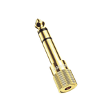 Adaptador Convertidor de Audio 3.5mm Hembra a 6.5mm Macho Plug & Play Superficie de Rosca Antideslizante Calidad de sonido sin pérdidas 20503 - SILYMX