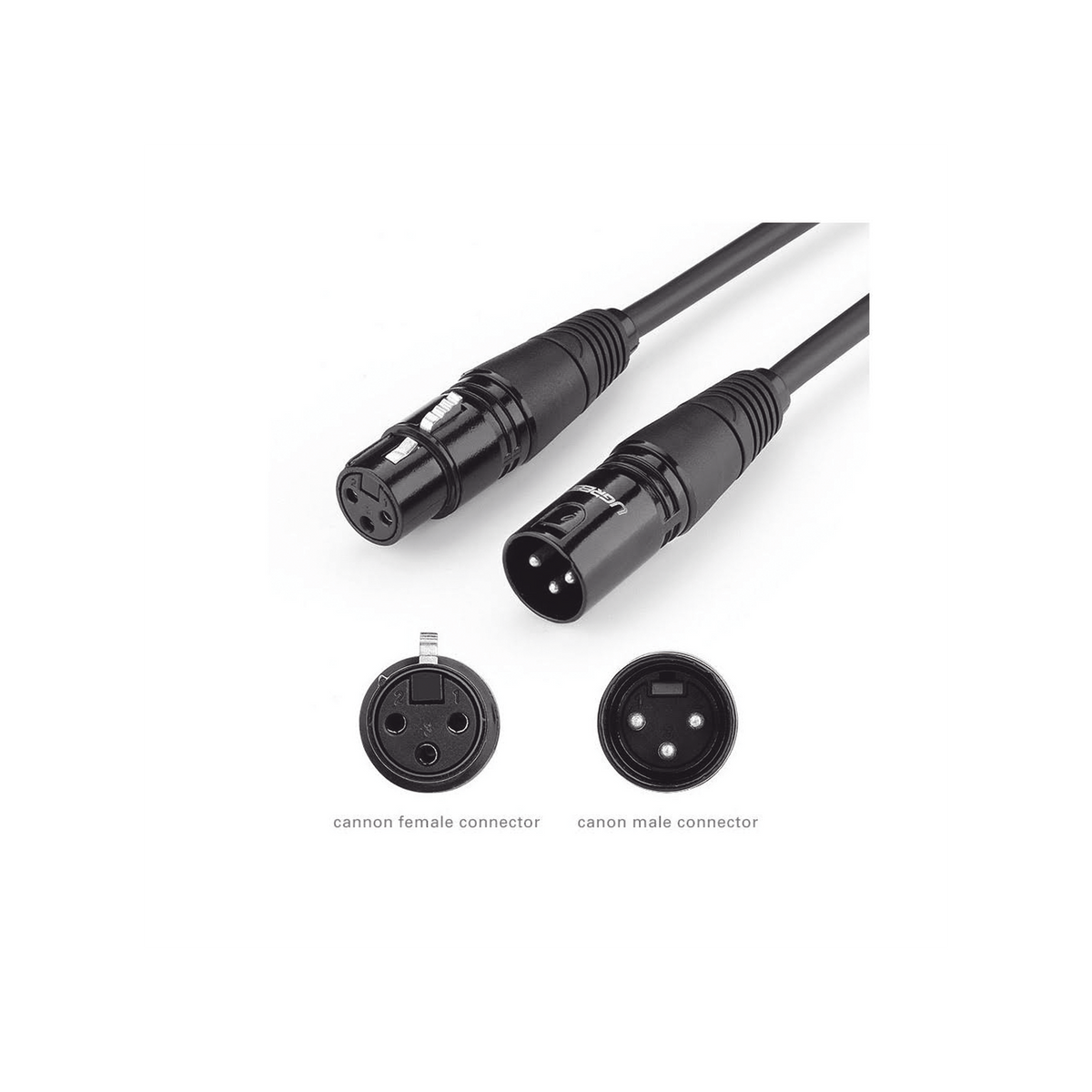 Cable XLR Balanceado Macho a Hembra 5m (16.4ft) Triple Blindaje OFC 6mm UGREEN 20712 - Imagen 3