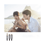 Cable Adaptador Divisor de Audio de 3.5mm Macho a 2 Terminales de 3.5mm Hembra 25 cm de Longitud Cable TPE Color Negro 20816 - SILYMX