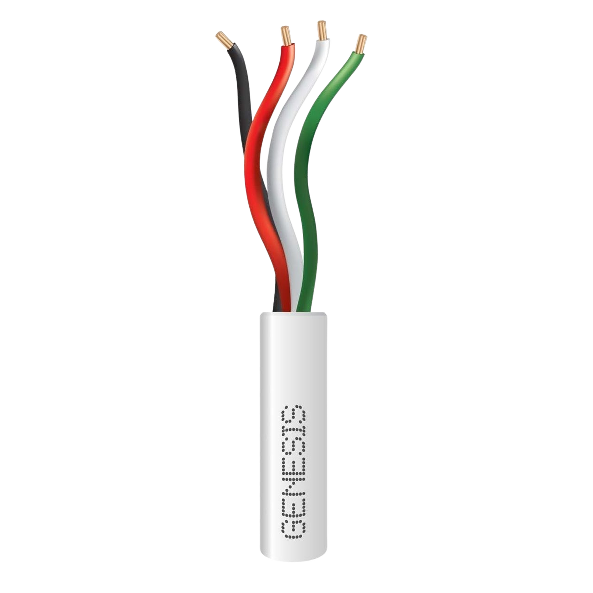 Bobina de 305 Metros (1000 Pies) / Cable de Cobre / 4 x 22 AWG / Riser / Color Blanco / Para Aplicaciones de Alarmas de Intrusión y Automatización