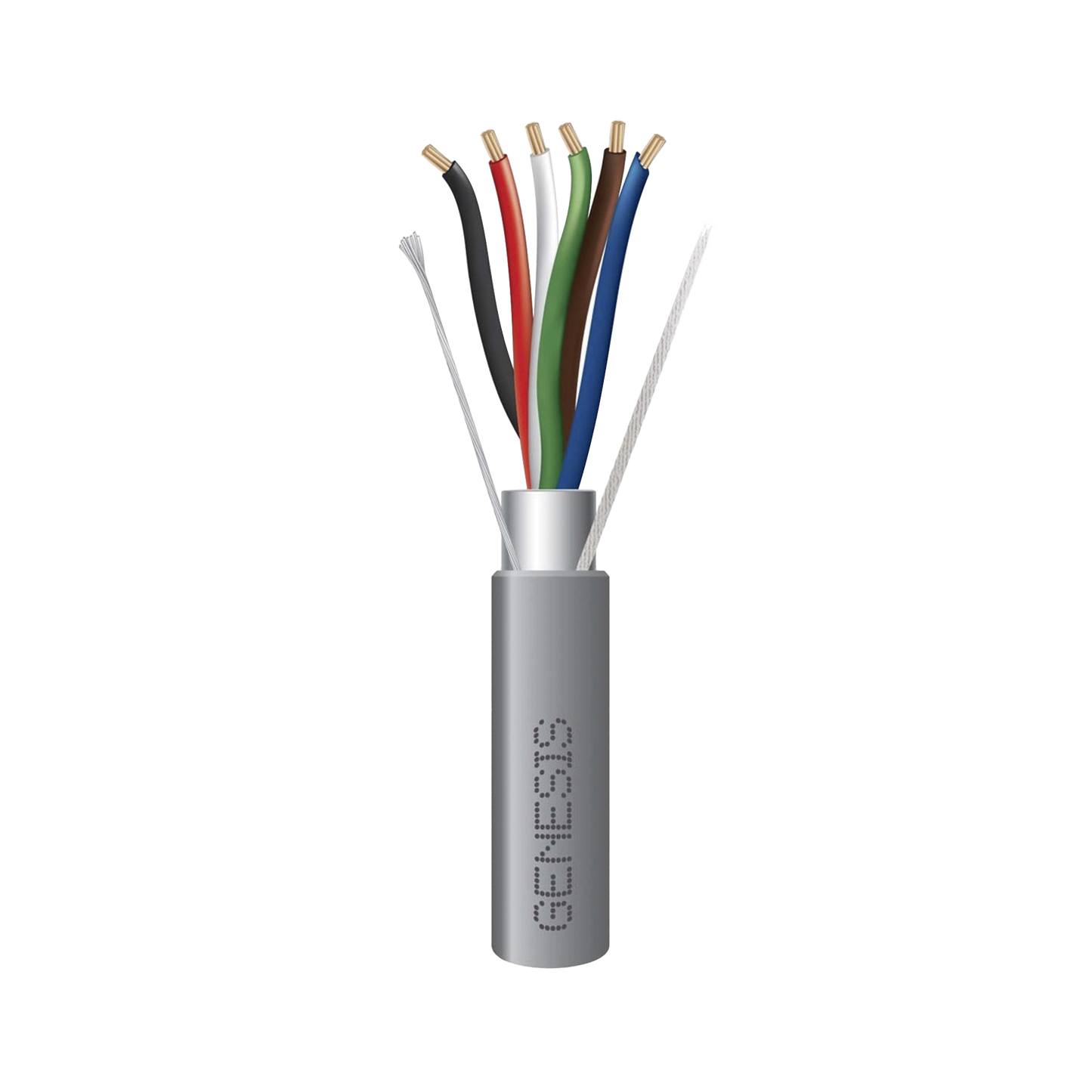 Bobina de 152 Metros (500 Pies) de Cable / 6 x 22 AWG BLINDADO / Riser / Color Gris / Para Aplicaciones de Audio, Seguridad y Control