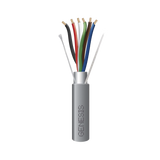 Bobina de 152 Metros (500 Pies) de Cable / 6 x 22 AWG BLINDADO / Riser / Color Gris / Para Aplicaciones de Audio, Seguridad y Control