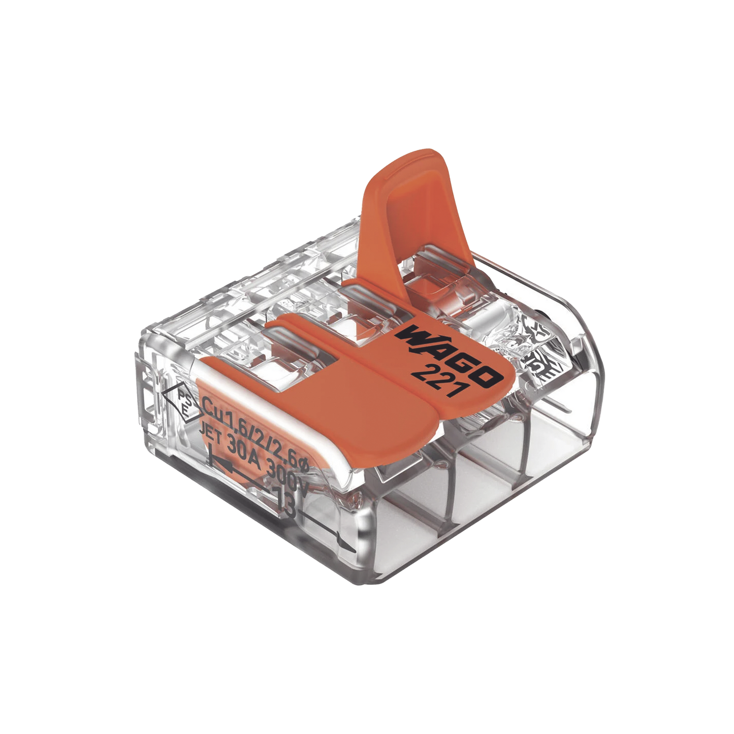 Conector Compacto para 1 Cable de Entrada 2 Cables de Salida / Cables Compatibles 10AWG-20AWG #N/A - Imagen 1
