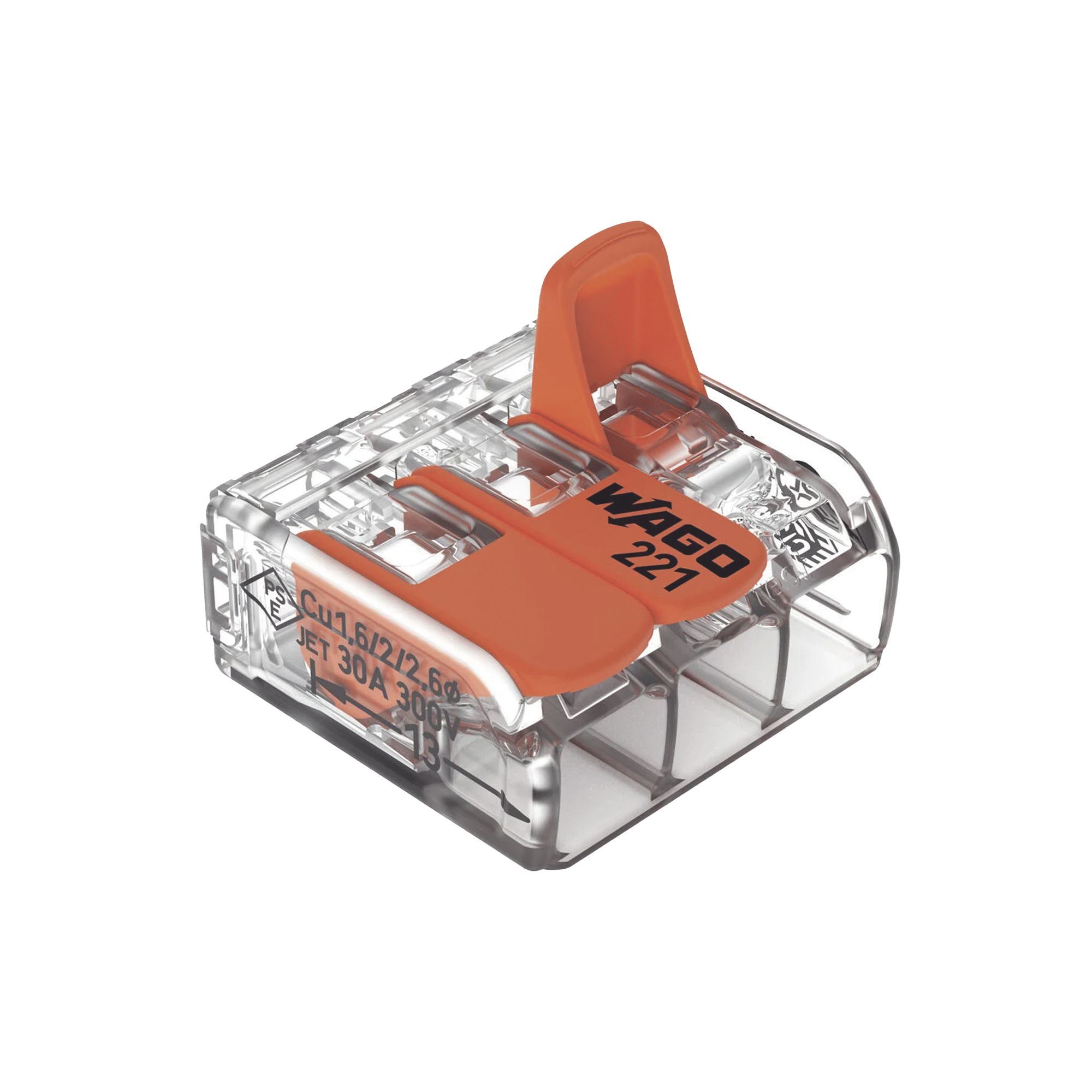 Conector Compacto para 1 Cable de Entrada 2 Cables de Salida / Cables Compatibles 10AWG-20AWG #N/A - Imagen 1