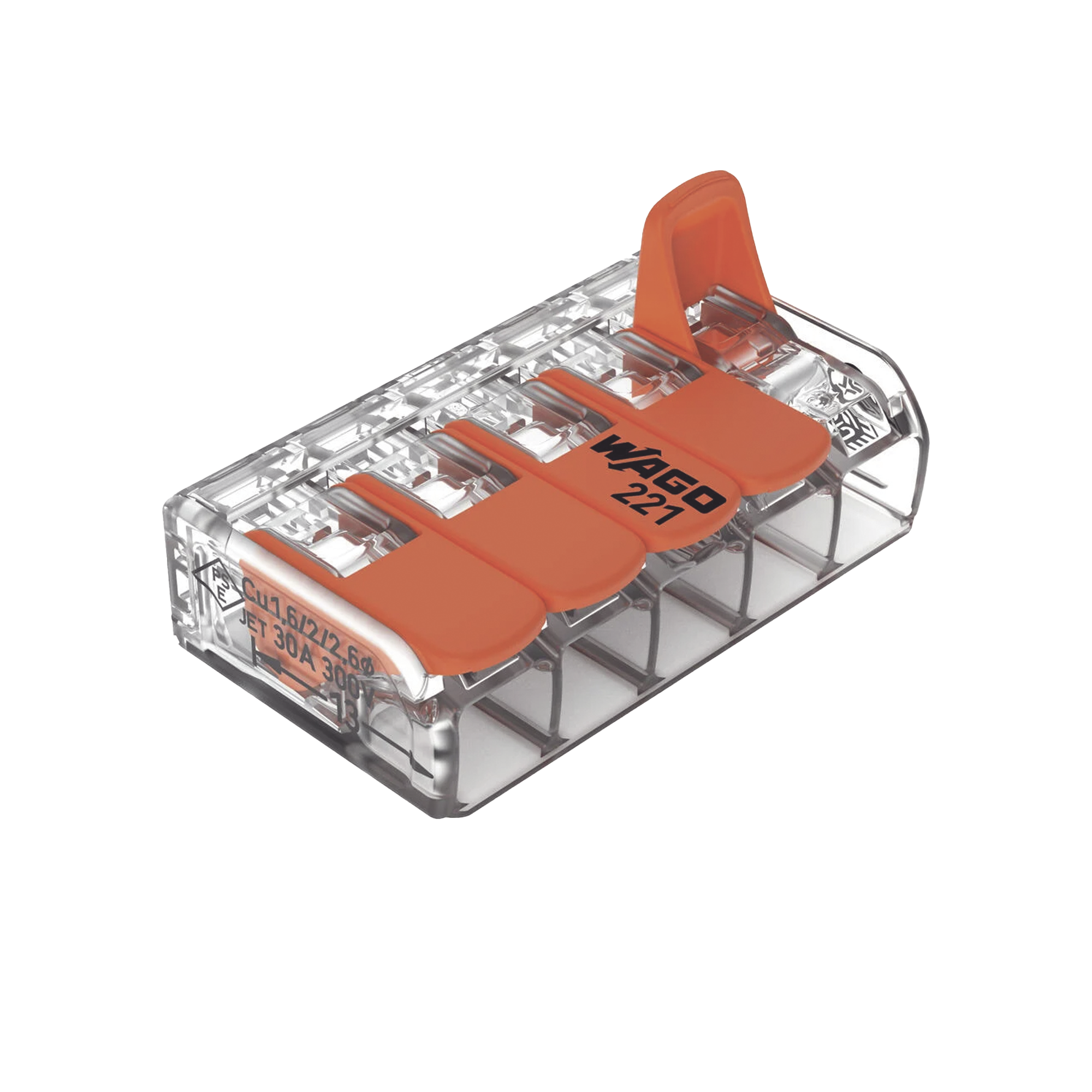Conector Compacto para 1 Cable de Entrada 4 Cables de Salida / Cables Compatibles 10AWG-20AWG #N/A - Imagen 1