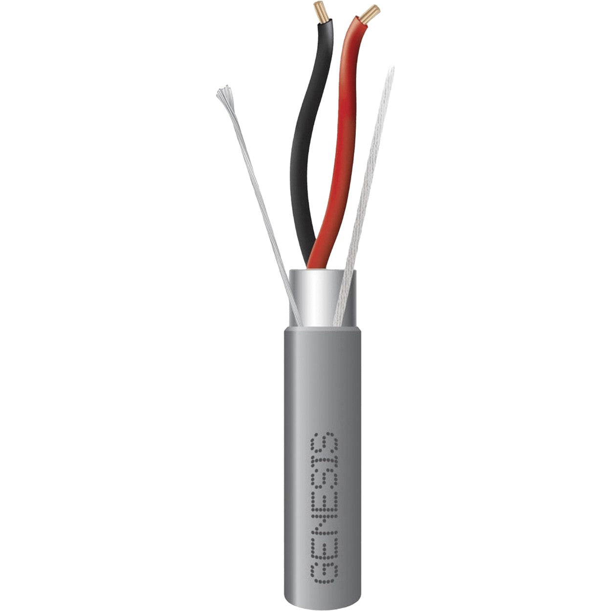Bobina de 305 Metros Cable 2 x 18 AWG Color Gris Blindado Riser Aplicaciones de Audio Control de Acceso y Automatización 2214-1109/1000 - SILYMX