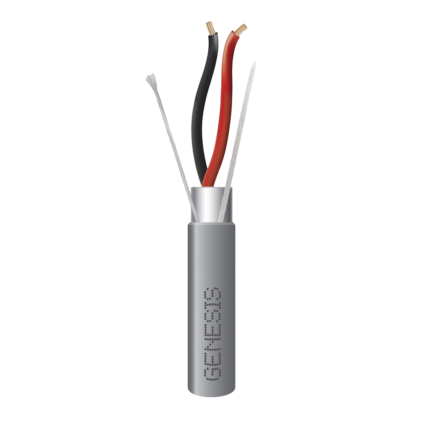 Bobina de 305 Metros (1000 Pies) / Cable 2 x 18 AWG / Color Gris / Blindado / Riser / Aplicaciones de Audio Control de Acceso y Automatización