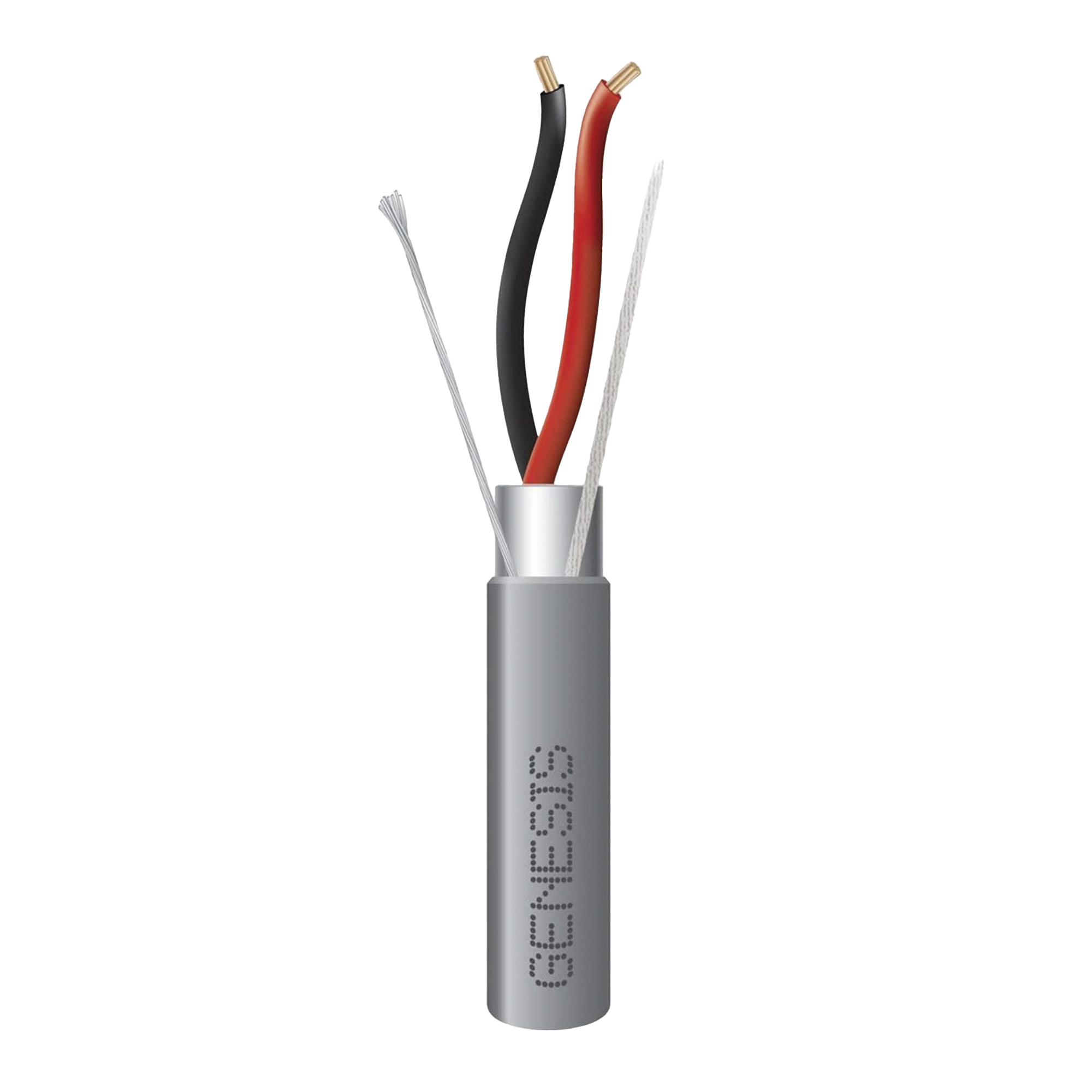 Bobina de 305 Metros (1000 Pies) / Cable 2 x 18 AWG / Color Gris / Blindado / Riser / Aplicaciones de Audio Control de Acceso y Automatización