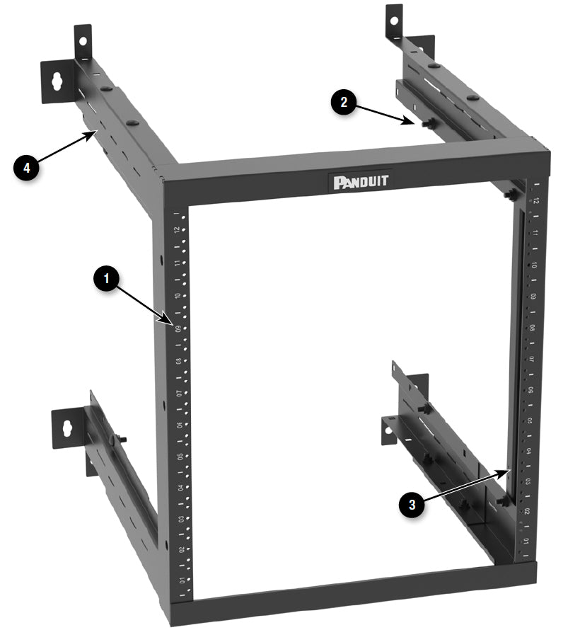 Racks AbiertosPANDUITAWMR9Rack de Montaje en Pared de 19" con Profundidad Ajustable y 9 UR | PANDUIT AWMR9 - SILYMX