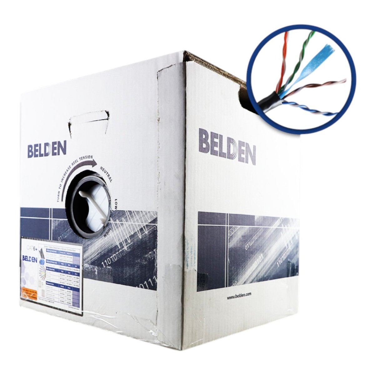 Bobina de Cable Belden Cat6 UTP 305 Metros Negro 2412 010A1000 - SILYMX