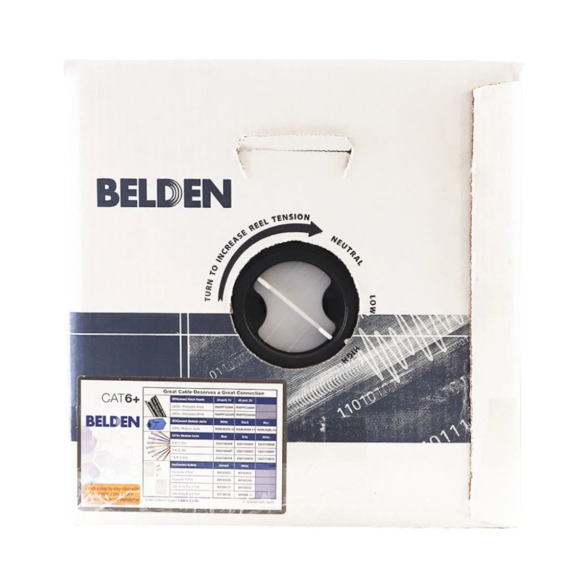 Cables Categoria 6BELDEN2412 010A1000Bobina Cable UTP Cat6 305m (1001ft) 23 AWG 350 MHz CMR Negro Belden 2412 010A1000 - SILYMX