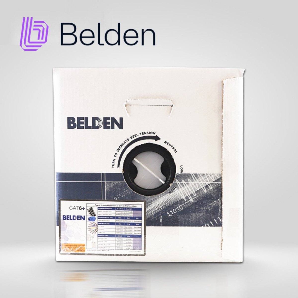 Cables Categoria 6BELDEN2412 010A1000Bobina Cable UTP Cat6 305m (1001ft) 23 AWG 350 MHz CMR Negro Belden 2412 010A1000 - SILYMX