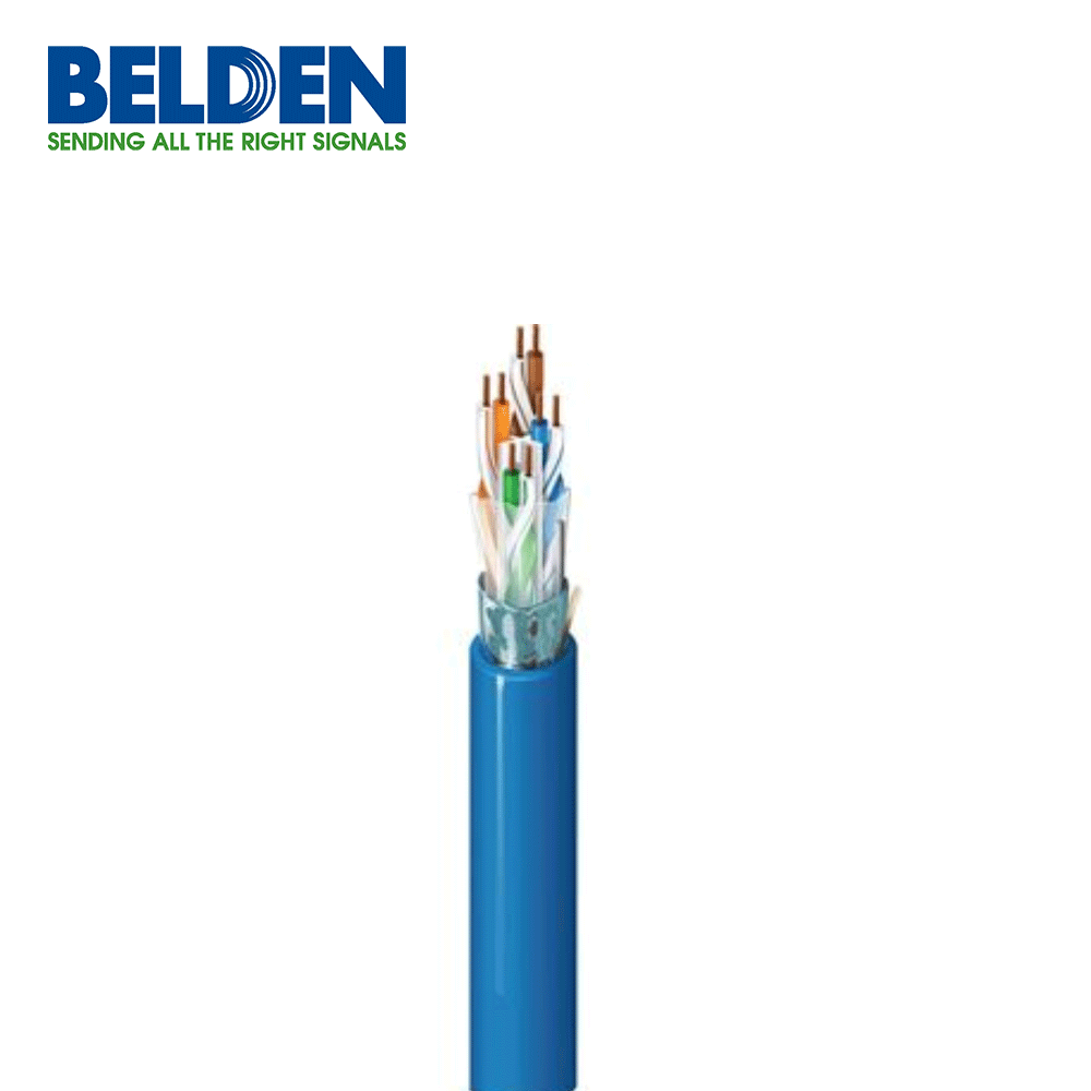 Bobina de Cable Belden Cat6+ Categoría 6 FTP Blindado 23AWG Azul 305 Metros 2412FS 0061000 - SILYMX