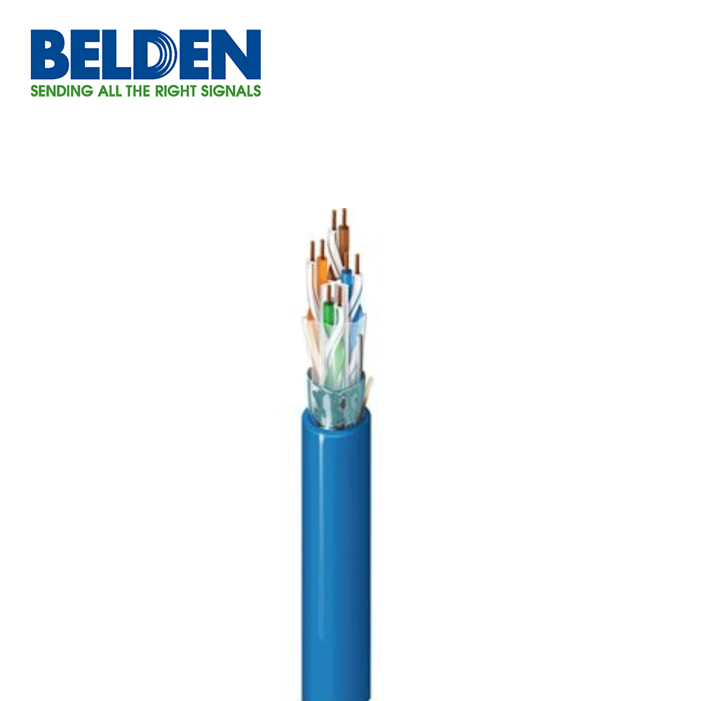 Bobina de Cable Belden Cat6+ Categoría 6 FTP Blindado 23AWG Azul 305 Metros 2412FS 0061000