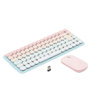 PAQUETE DE TECLADO Y MOUSE INALÁMBRICO ROSA 25178 - SILYMX