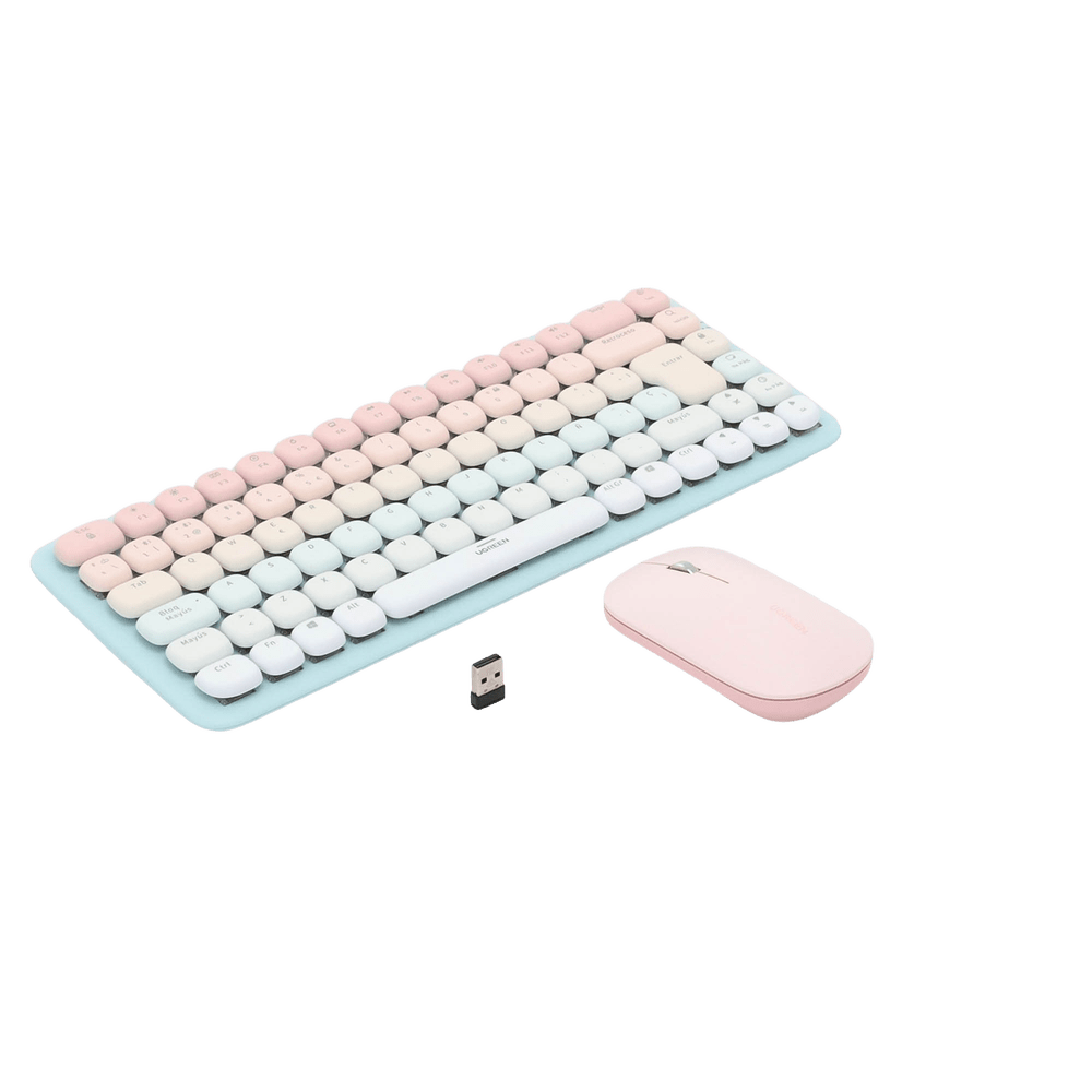 PAQUETE DE TECLADO Y MOUSE INALÁMBRICO ROSA 25178 - SILYMX