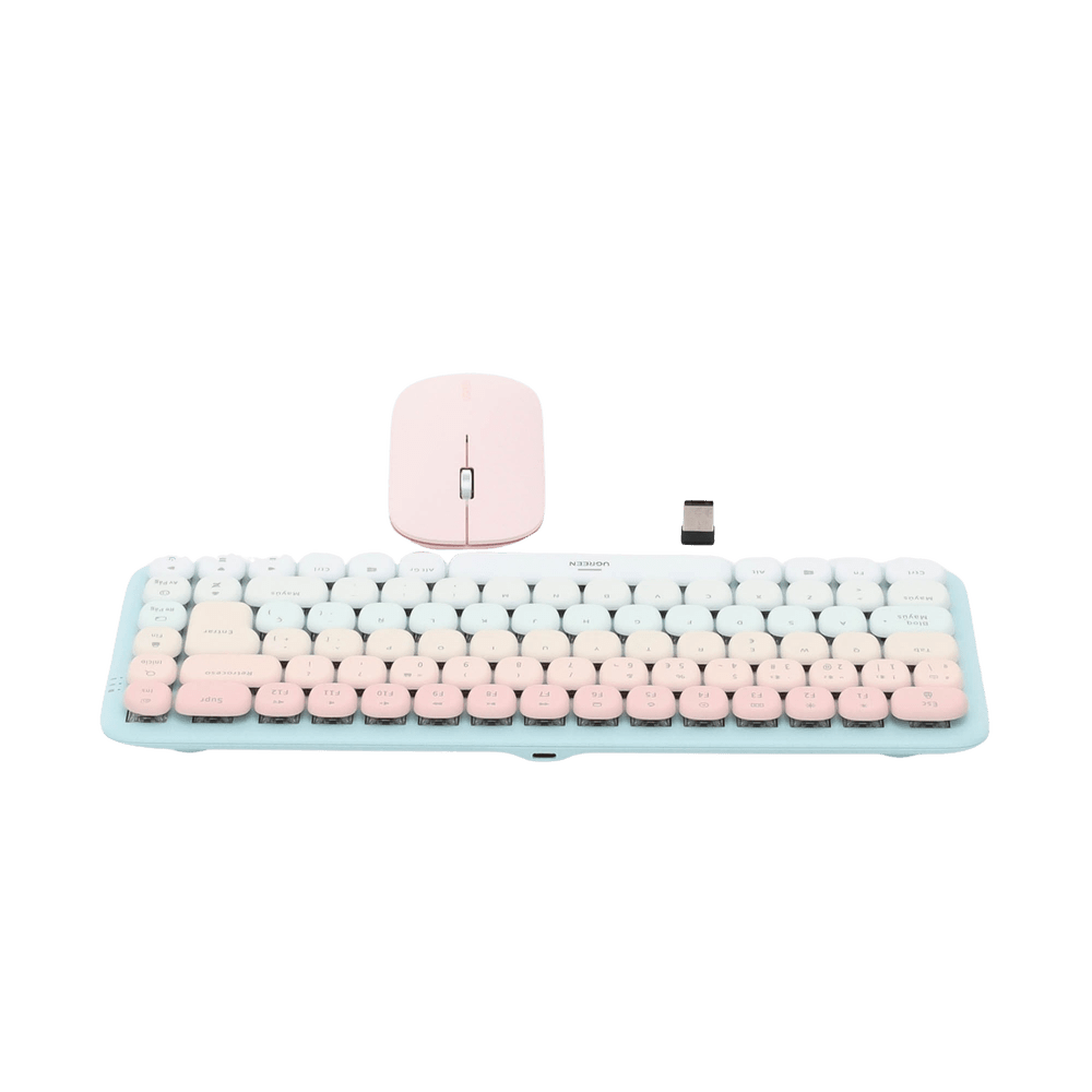 PAQUETE DE TECLADO Y MOUSE INALÁMBRICO ROSA 25178 - SILYMX