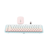 PAQUETE DE TECLADO Y MOUSE INALÁMBRICO ROSA 25178 - SILYMX