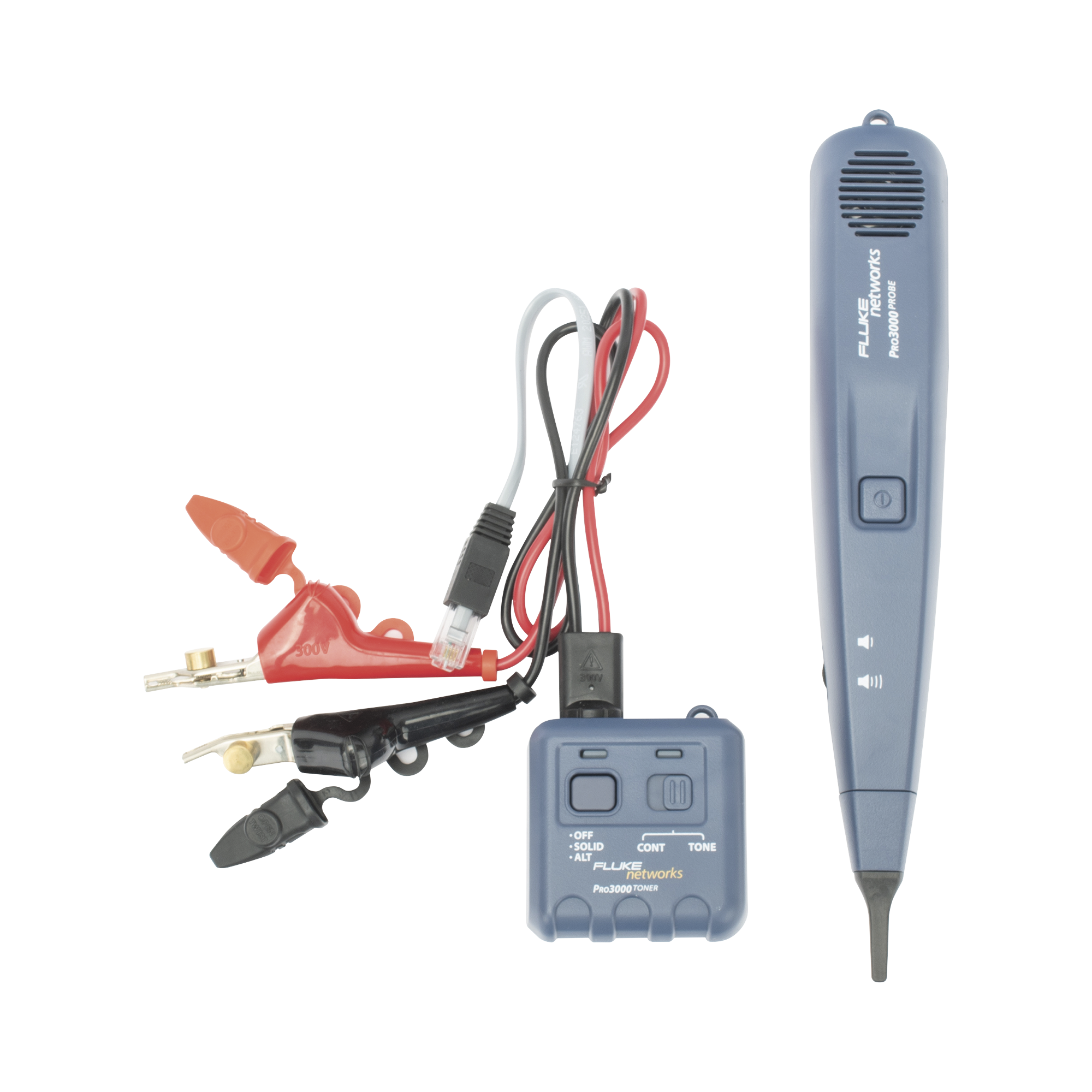 Generador y Sonda (Detector) de Tonos PRO3000™, Para Identificación de Señales Analogicas en Cableado Inactivo FLUKE NETWORKS 26000900 - SILYMX