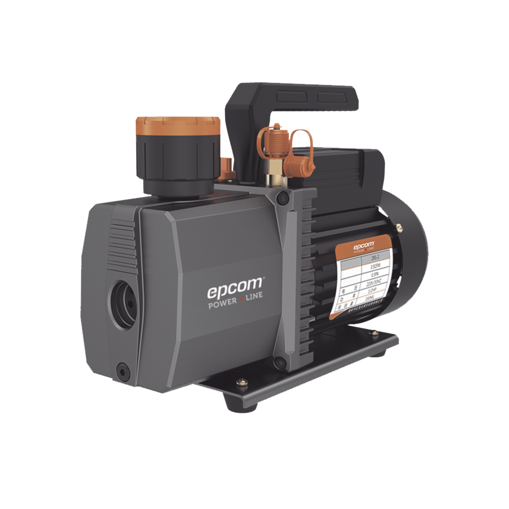 Bomba de vacío para aire acondicionado 2 estados Motor de 1/2 HP Voltaje dual 110-220 Vca Acople de ingreso de 1/4" x 3/8" con válvula de retención integrada 2RS-2-R32 - SILYMX