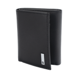 Cartera Athens Negra de Piel con Compartimento de Micromalla para ID. Doblable en 3 Partes con Divisor de Billetes. Pocket Wallet 3016-3501 - SILYMX