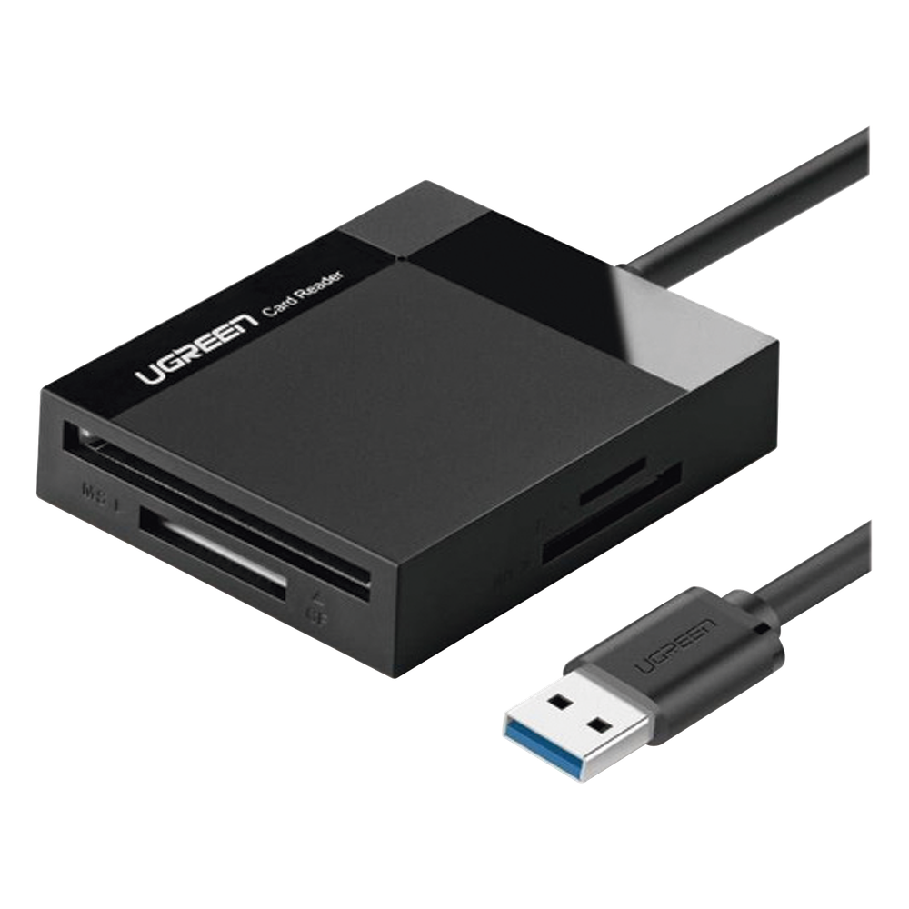 Lector de Tarjetas USB-A 3.0 4 en 1 CompactFlash SD MemoryStick microSD 5 Gbps Hasta 2 TB Cable 15 cm UGREEN 30333 - Imagen 1