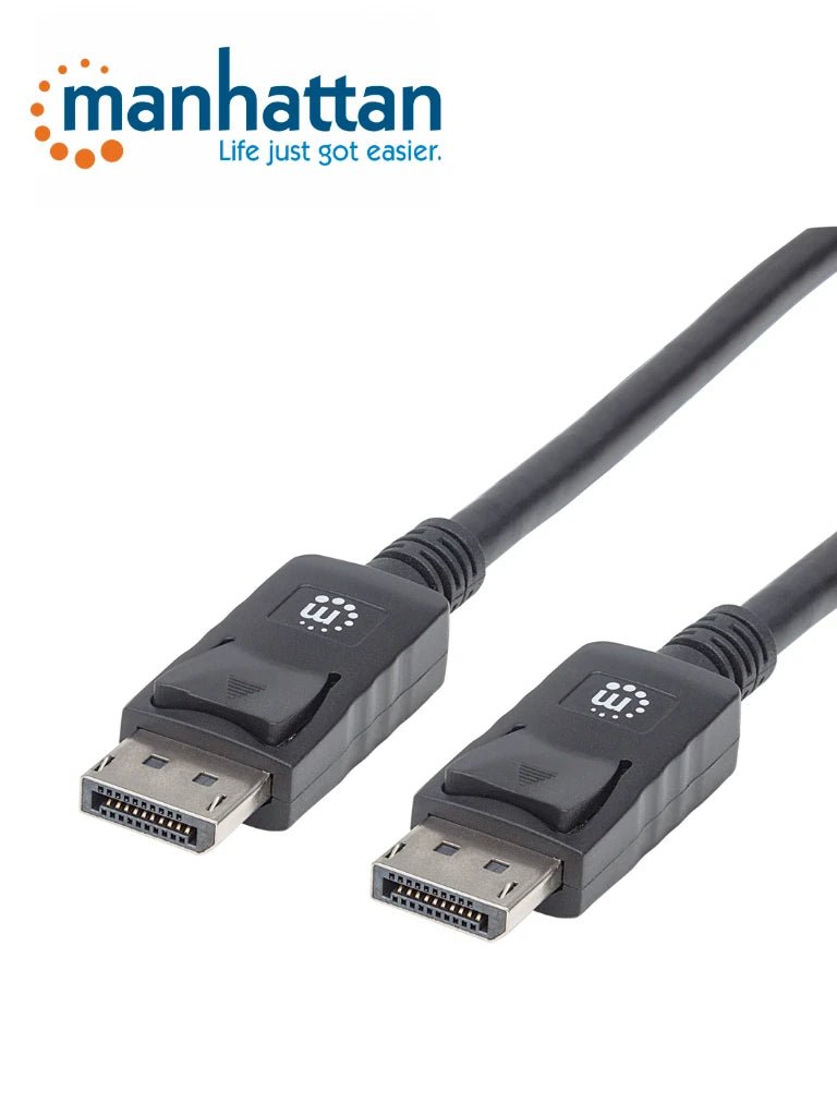 Cables de VideoMANHATTAN307116Cable DisplayPort 1.2 4K 60Hz 2m (7ft) 28 AWG Apantallado Manhattan 307116 - SILYMX