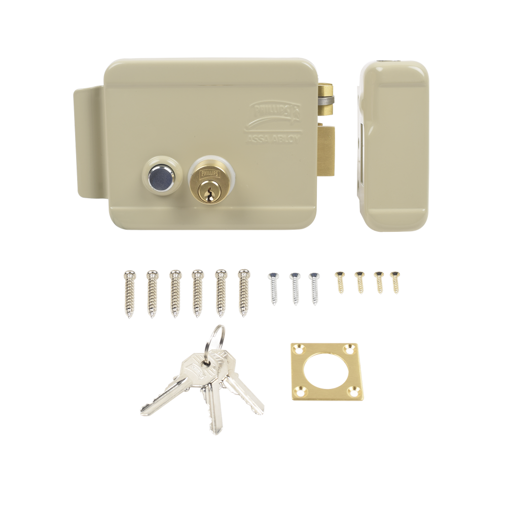 Cerradura Eléctrica / Incluye Llave / Derecha/ Con Botón integrado /Exterior - SILYMX