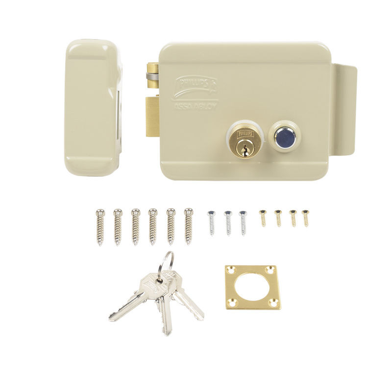 Cerradura Eléctrica / Incluye Llave /Con Botón integrado / Izquierda / Exterior - SILYMX