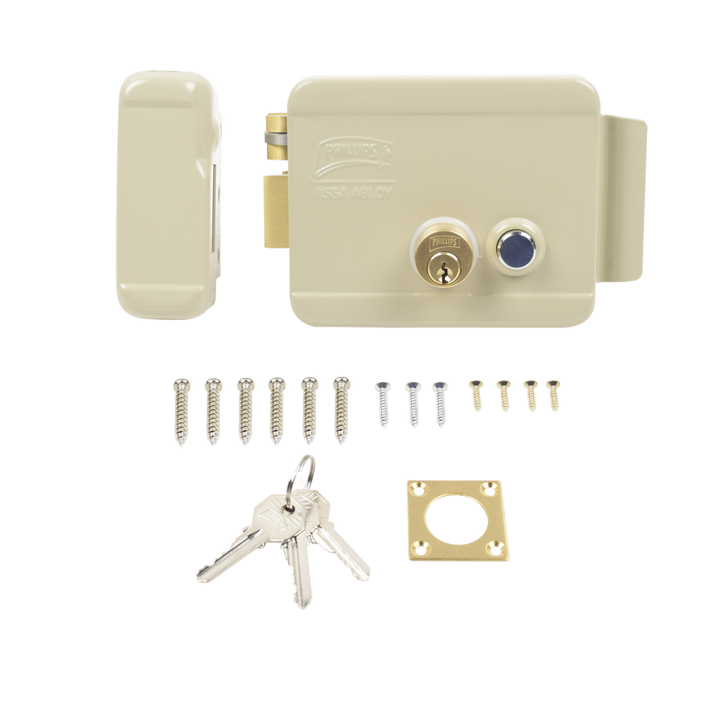 Cerradura Eléctrica / Incluye Llave /Con Botón integrado / Izquierda / Exterior - SILYMX