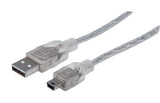 Cable USB 2.0 Tipo A Macho a Mini-B Macho · 1.8 m · Alta Velocidad 333412 MANHATTAN - Imagen 1
