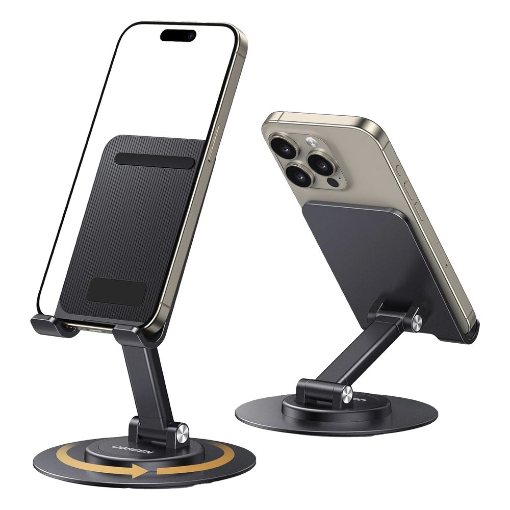 Soporte Celular Escritorio Plegable Giratorio 360° Aluminio Altura 17-20cm Ajustable UGREEN 35152 - Imagen 2